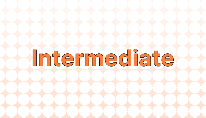 Intermediate 뜻과 예시