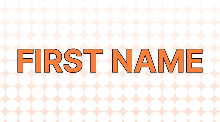 First name 뜻과 예시