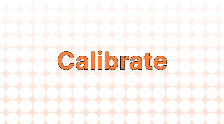 Calibrate 뜻과 예시