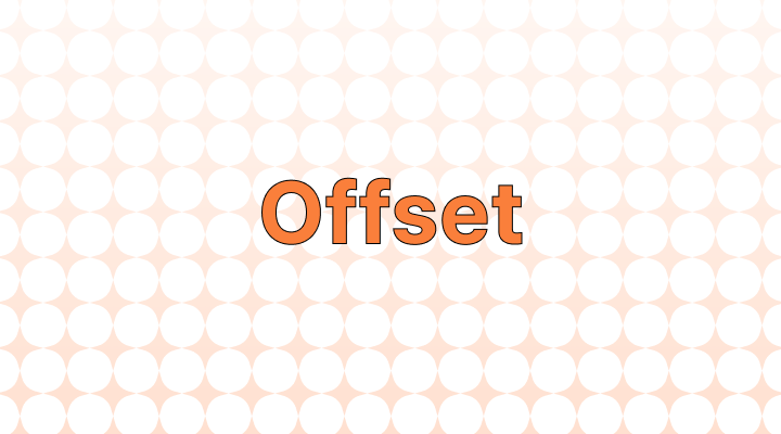 Offset 뜻과 예시